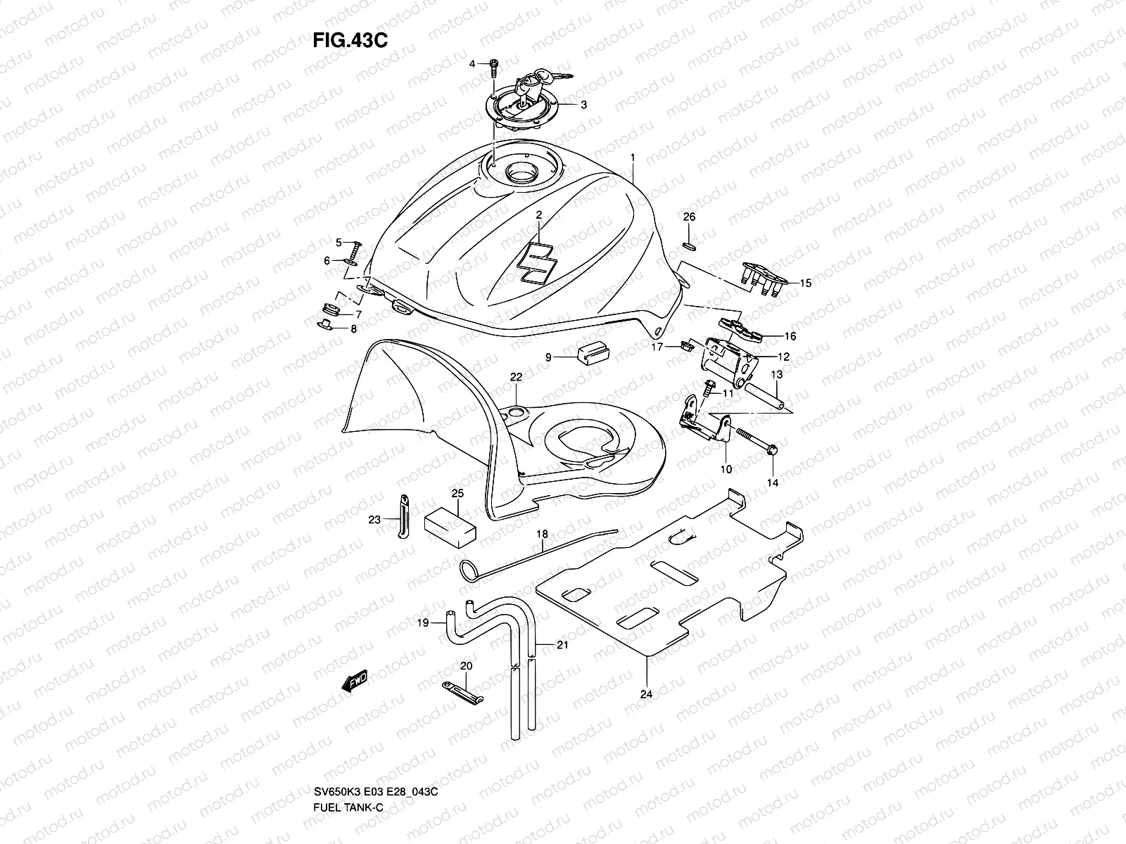 43C - FUEL TANK (MODEL K7)
