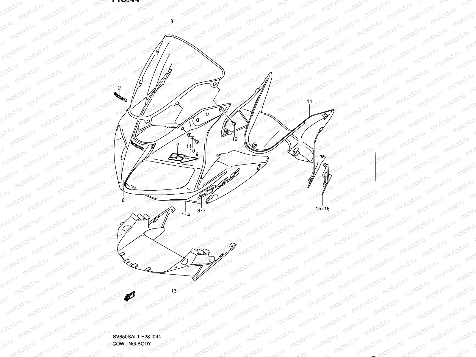44 - COWLING BODY
