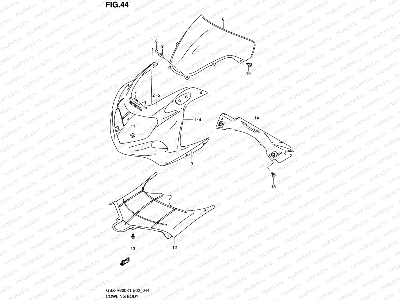44 - COWLING BODY (MODEL K1)