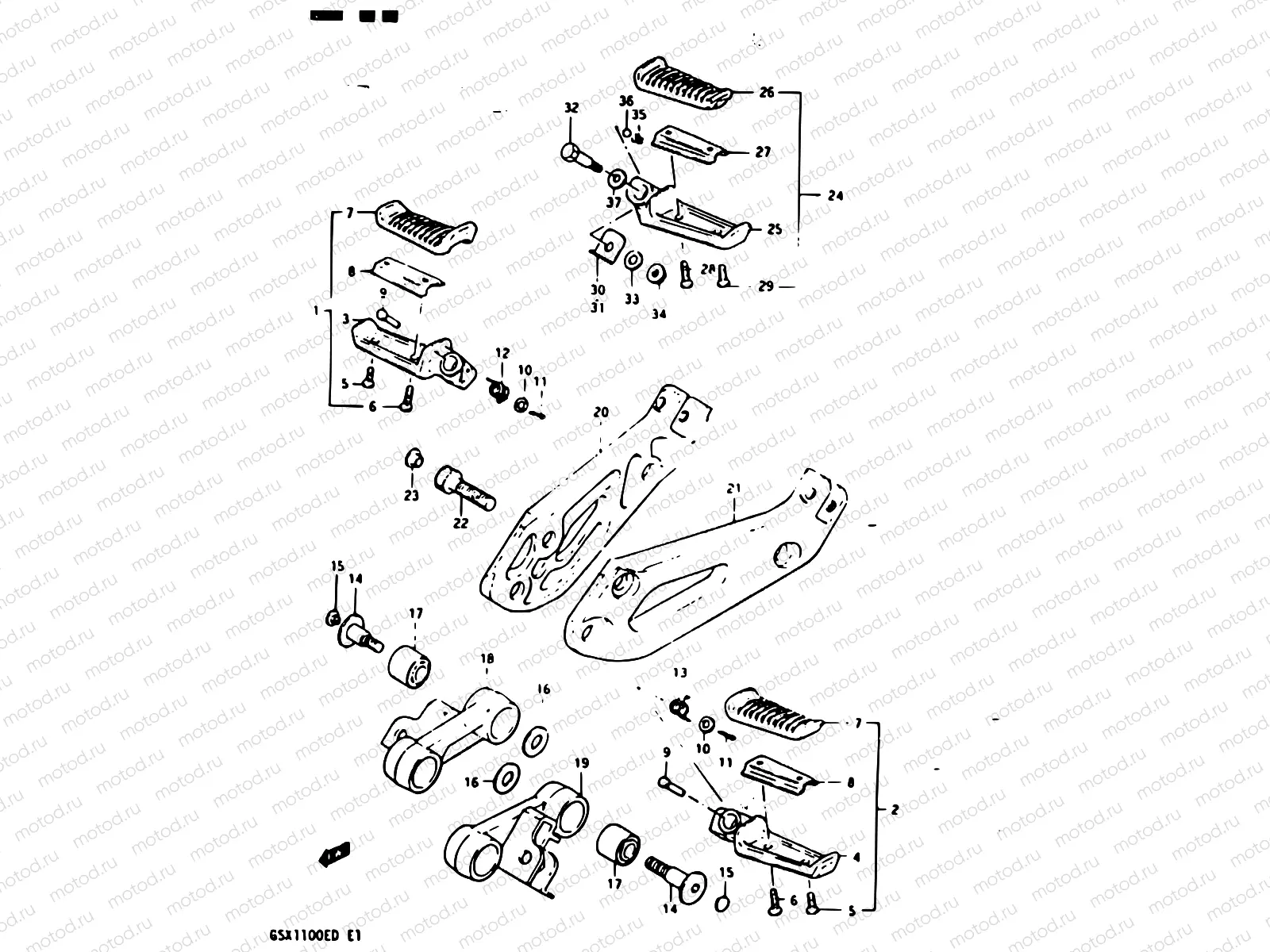 44 - FOOTREST (MODEL D)