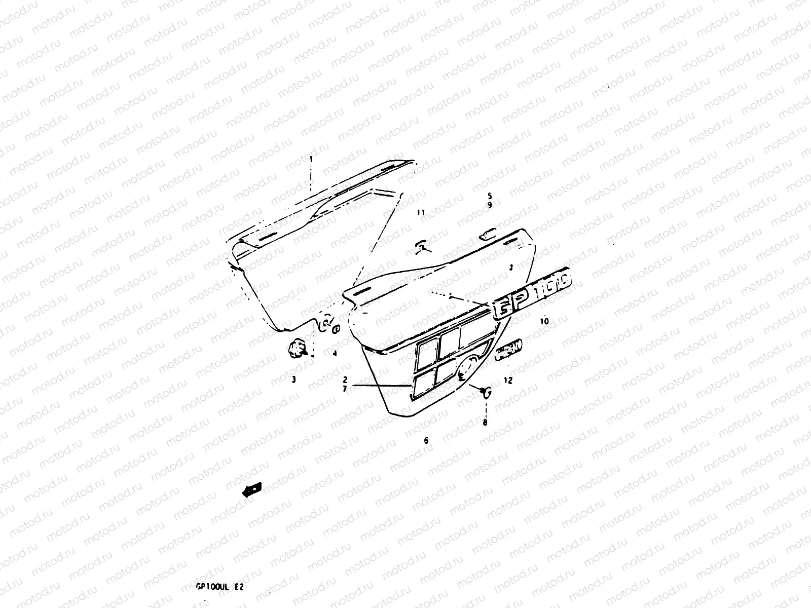 44 - FRAME COVER (GP100UL E02)
