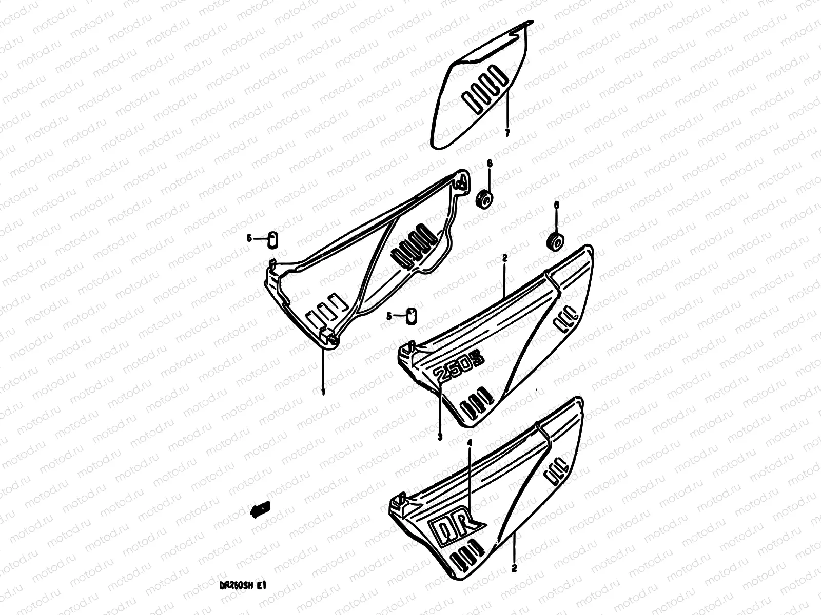 44 - FRAME COVER (MODEL F/G/H)