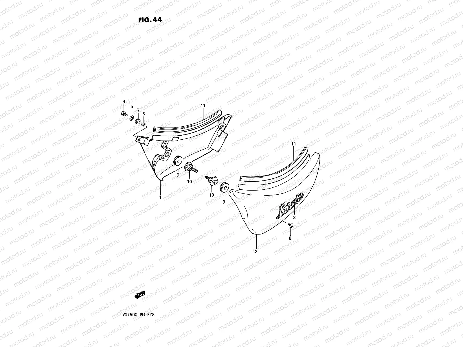 44 - FRAME COVER (MODEL F/G/H/J/K/L)