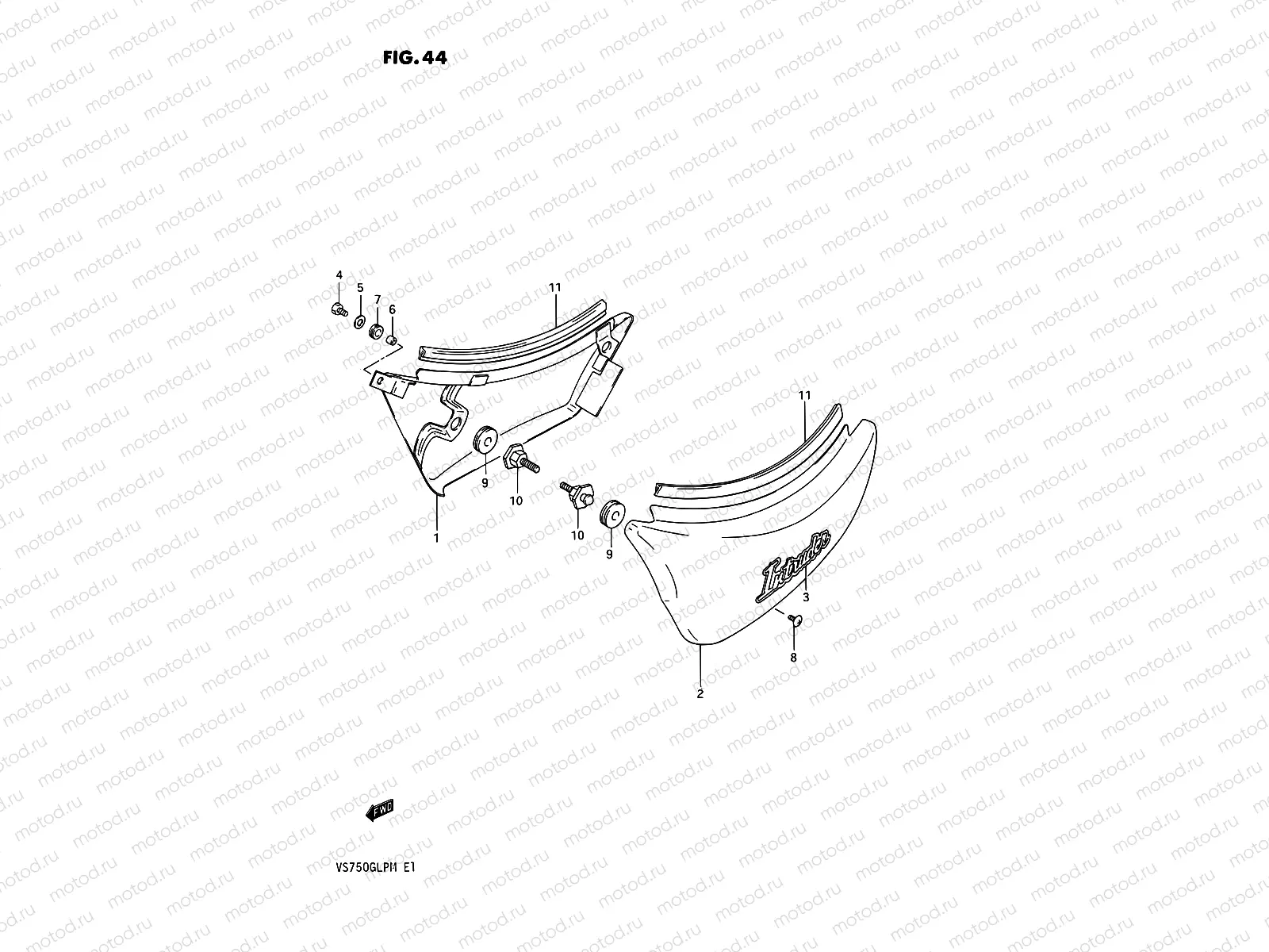 44 - FRAME COVER (MODEL F/G/H/J/K/L)