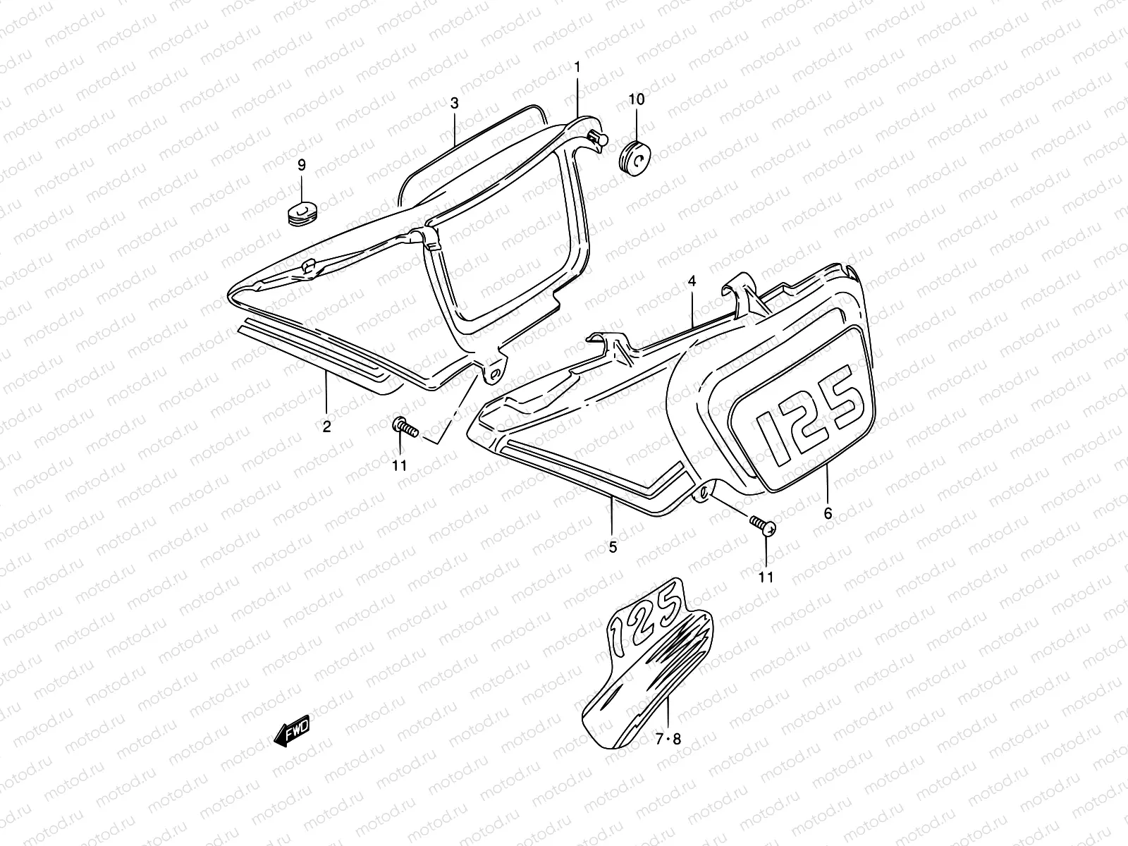 44 - FRAME COVER (MODEL Z/L/R)