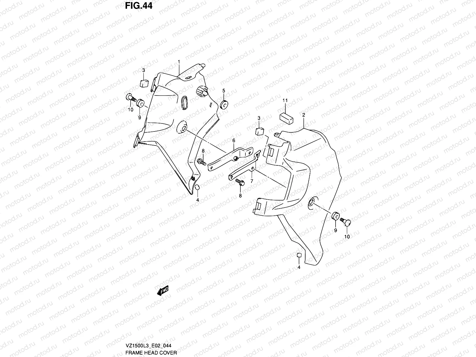 44 - FRAME HEAD COVER