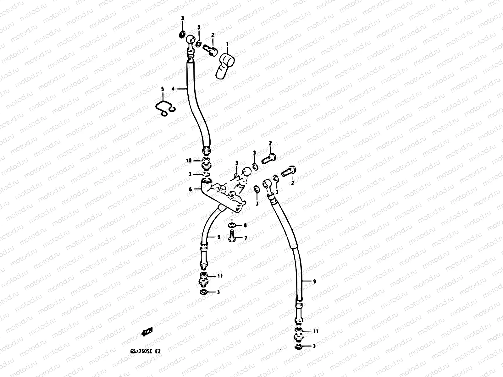 44 - FRONT BRAKE HOSE