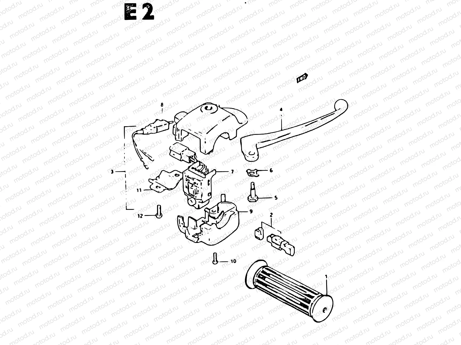 44 - FRONT BRAKE LEVER - SWITCH (CS50D)