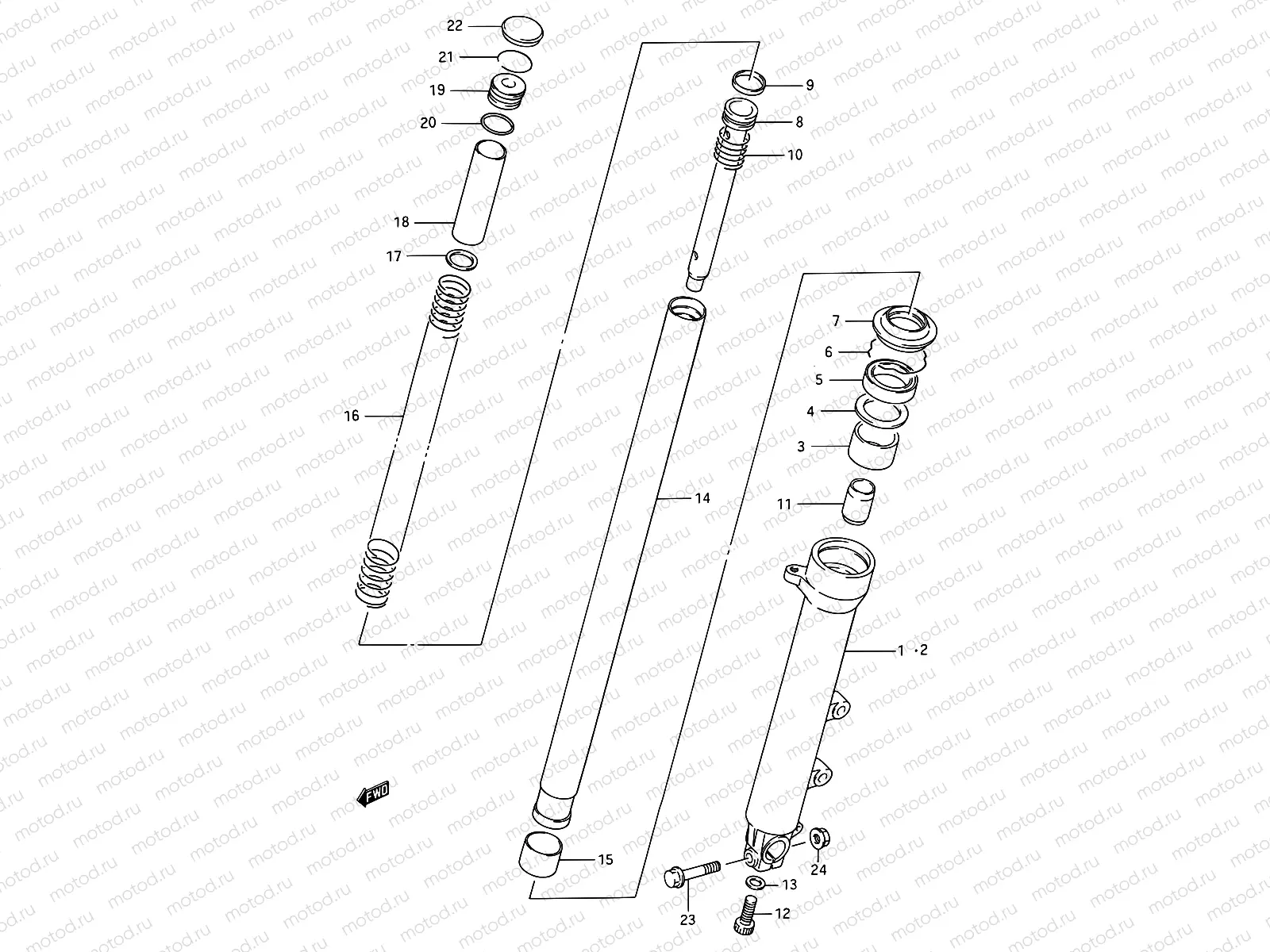 44 - FRONT DAMPER (MODEL J)