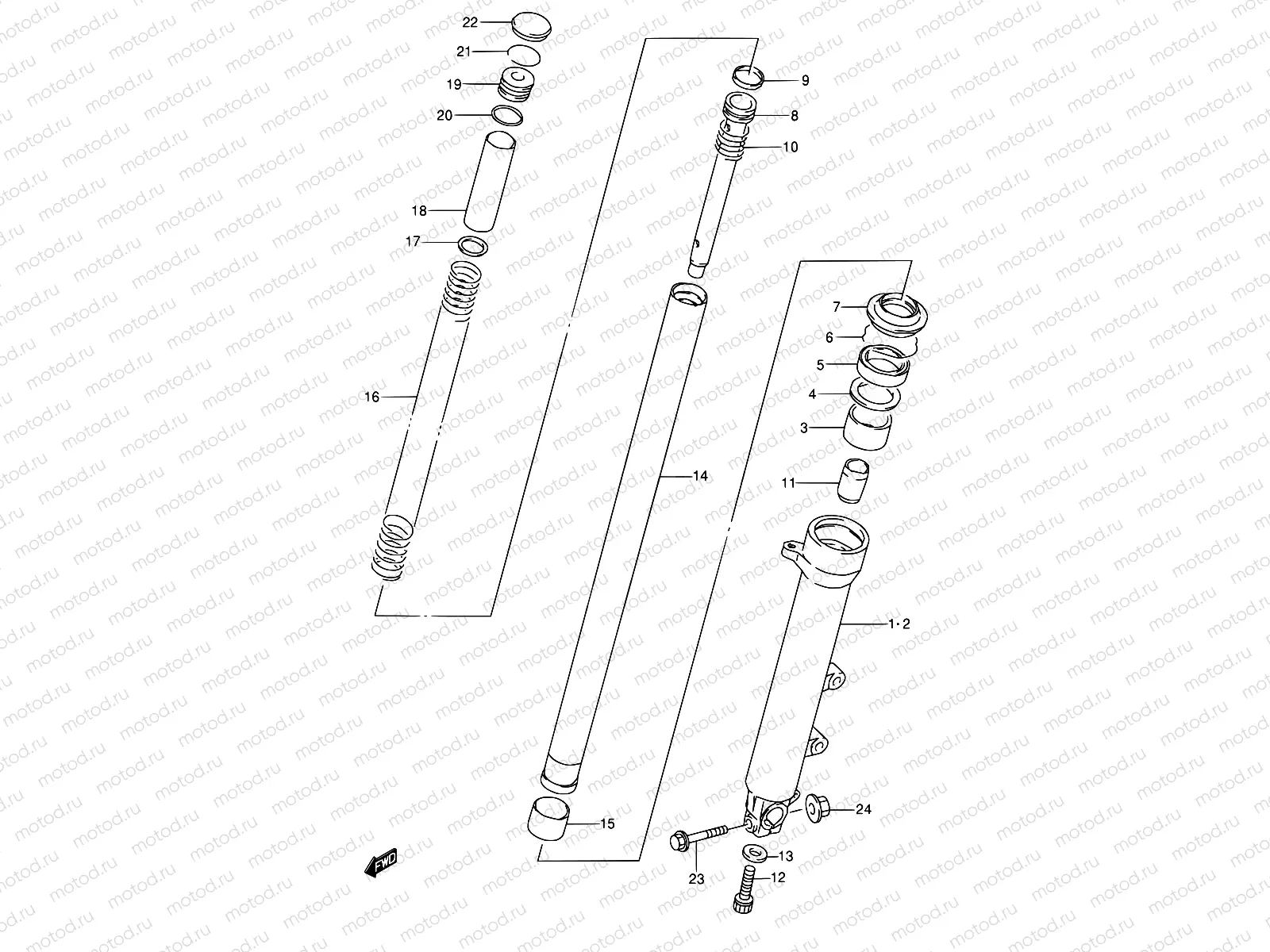 44 - FRONT DAMPER (MODEL J)