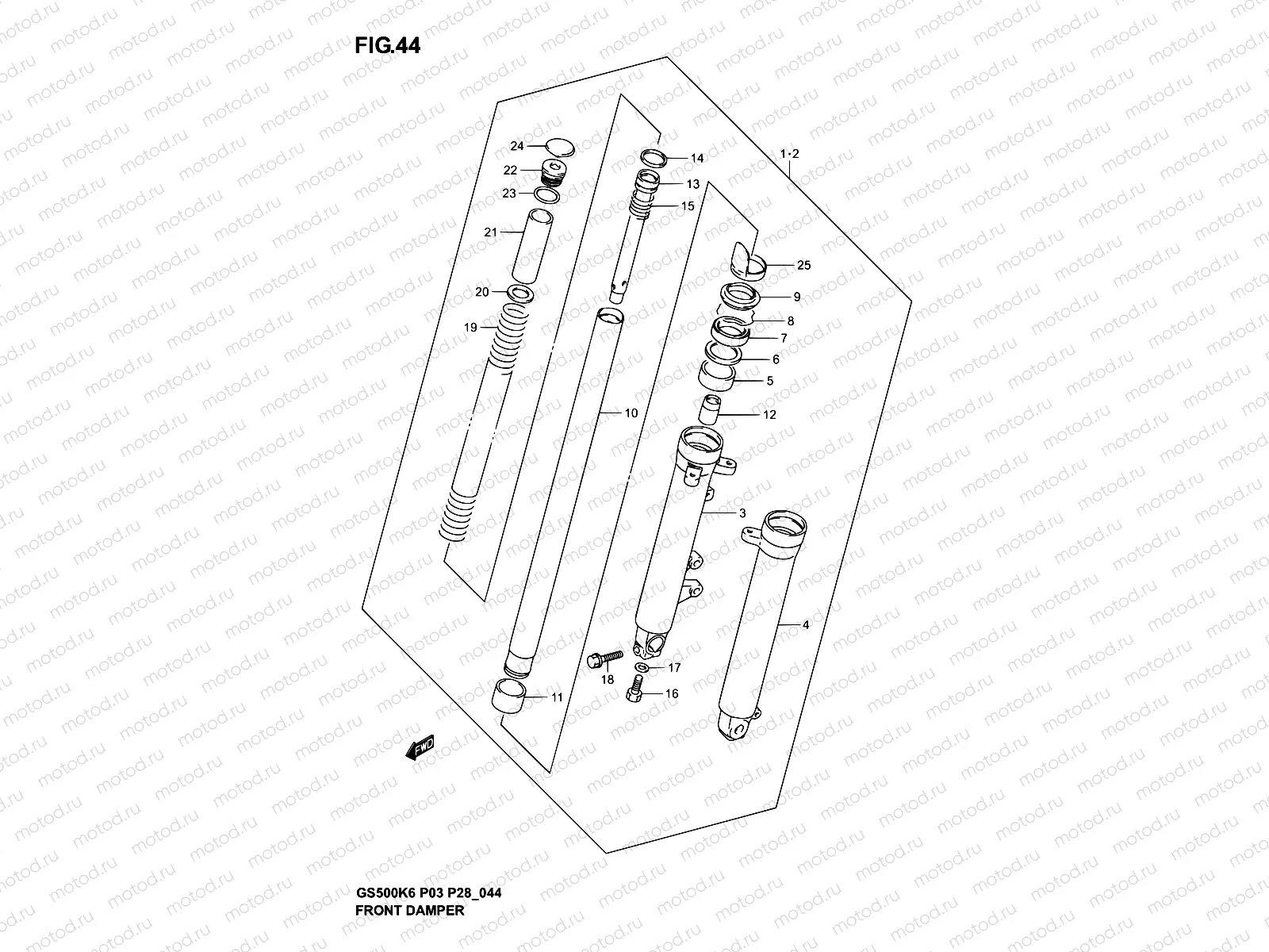 44 - FRONT DAMPER (MODEL K3)