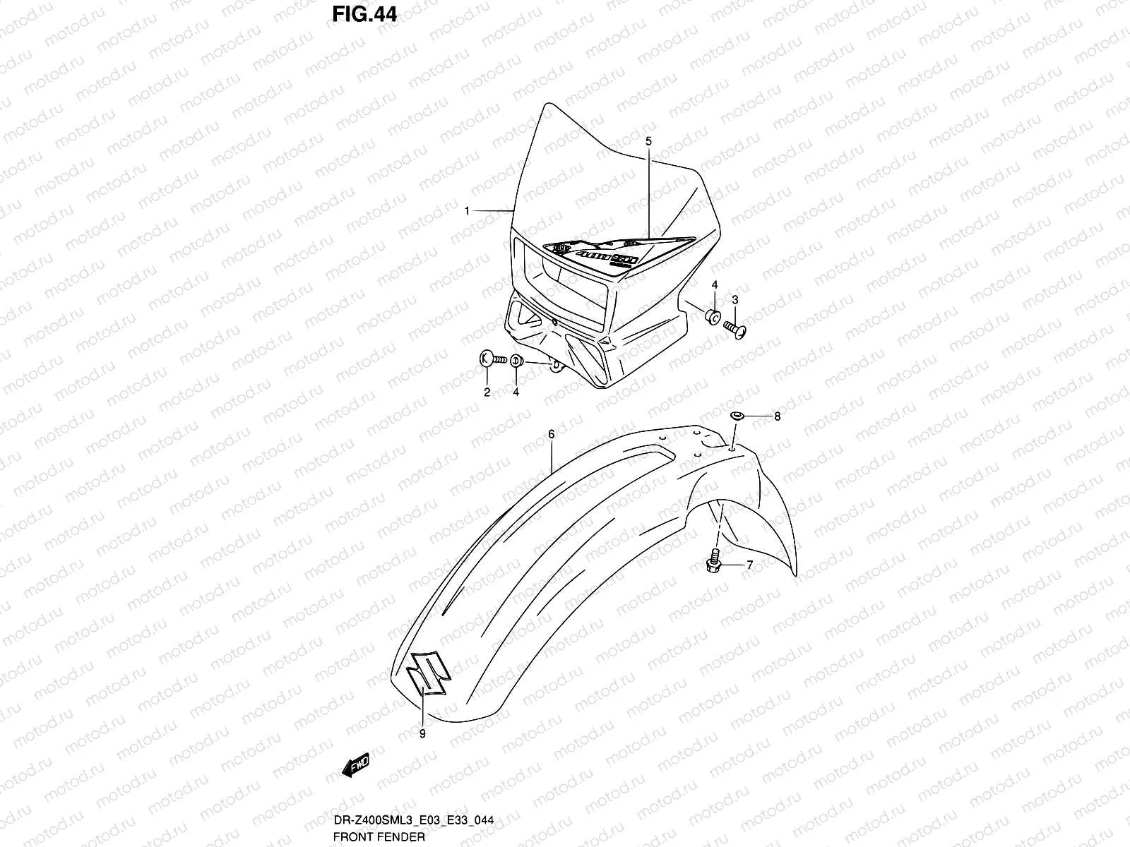 44 - FRONT FENDER