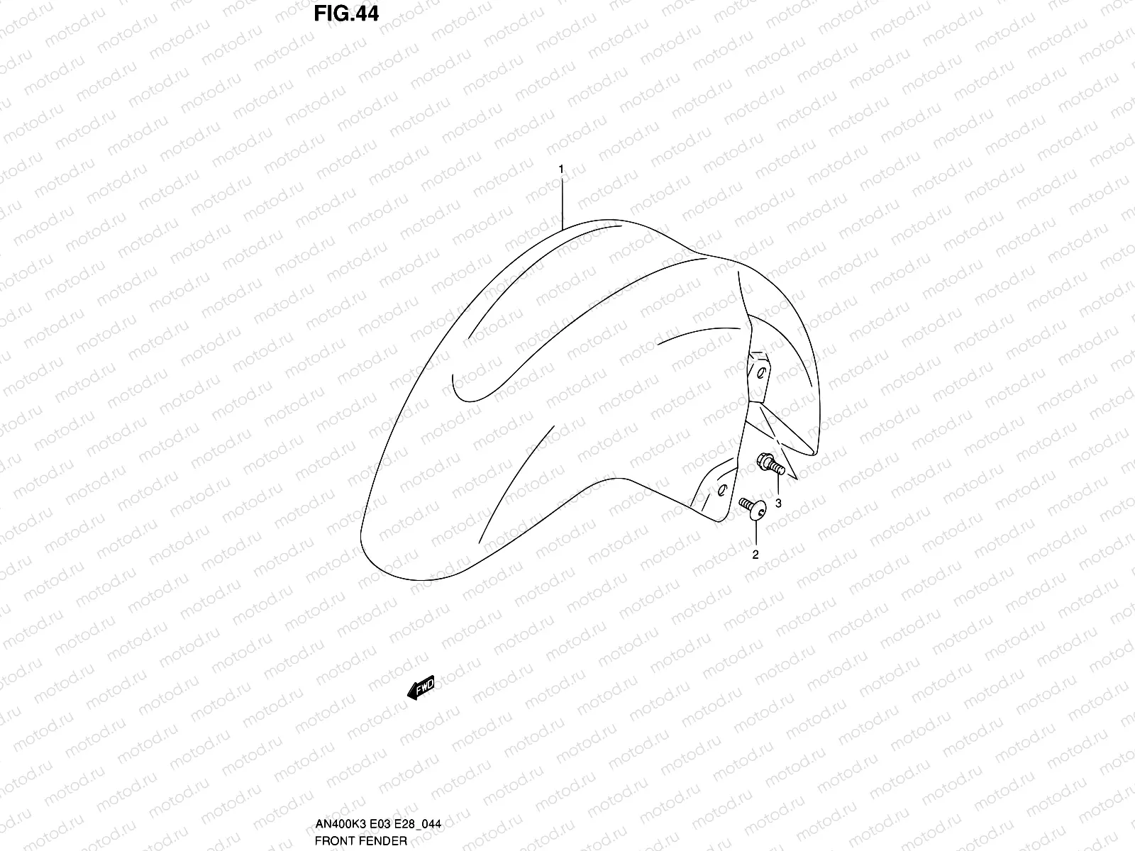 44 - FRONT FENDER (AN400K3/K4/K5/K6)