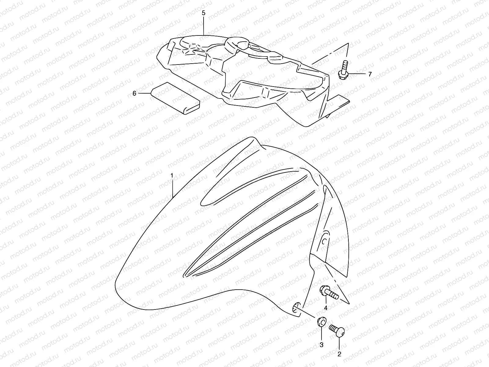 44 - FRONT FENDER (MODEL W/X)