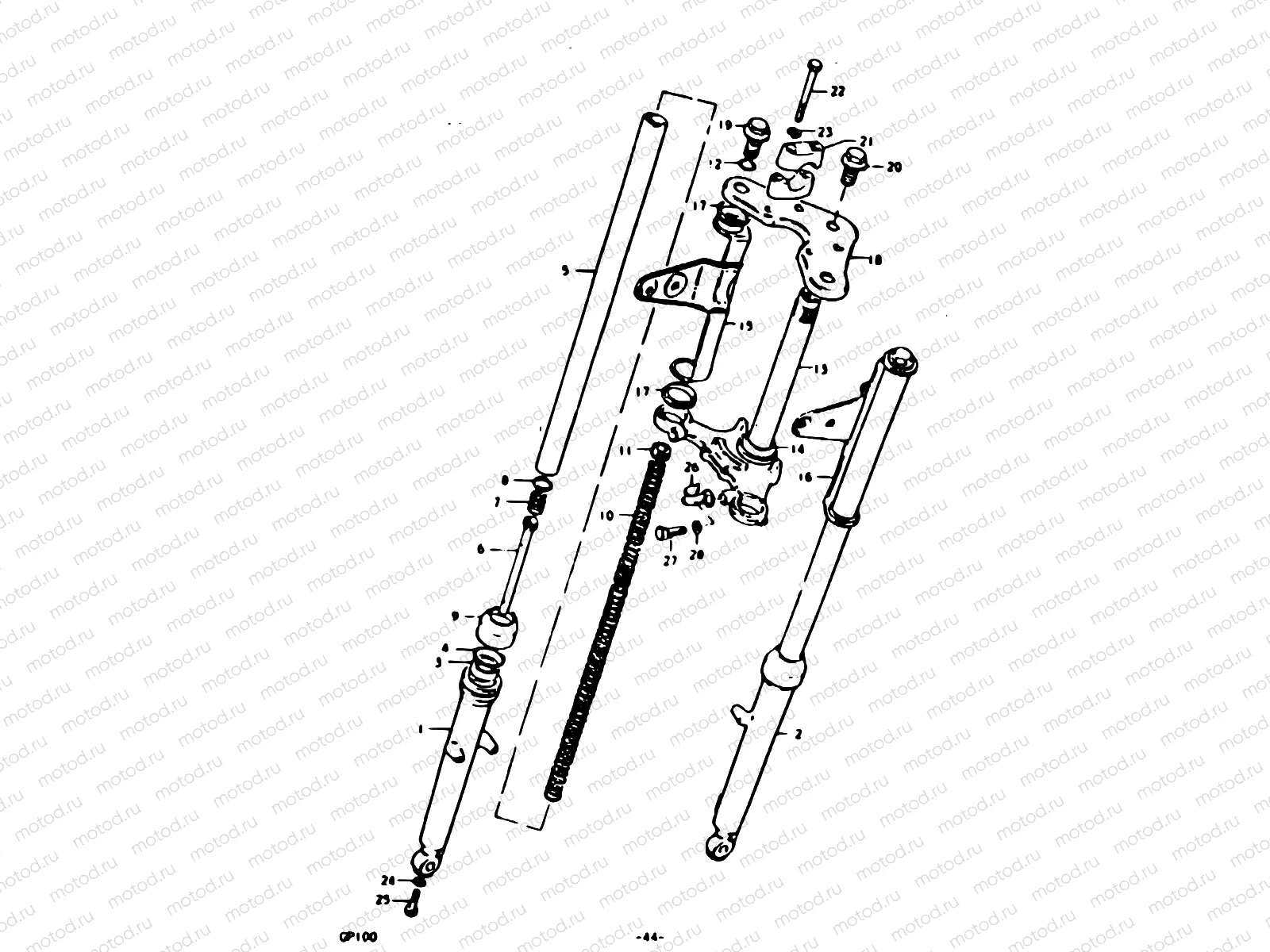 44 - FRONT FORK (E14)