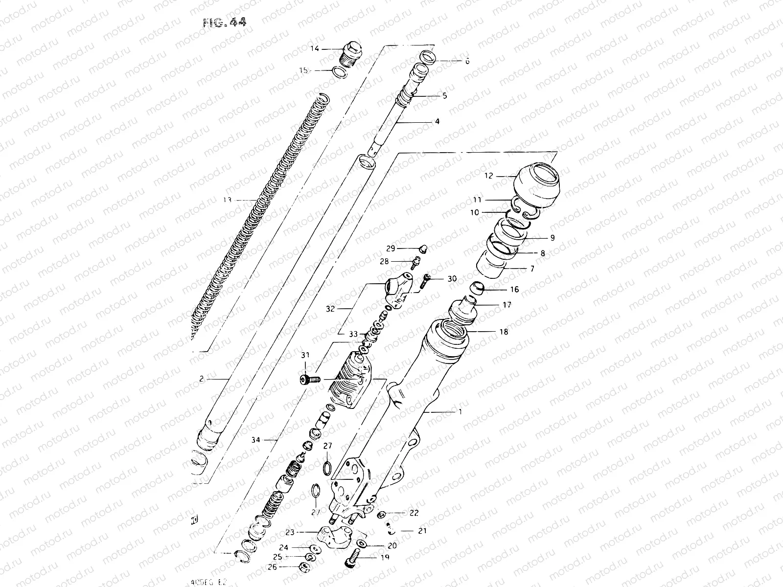 44 - FRONT FORK LEFT DAMPER