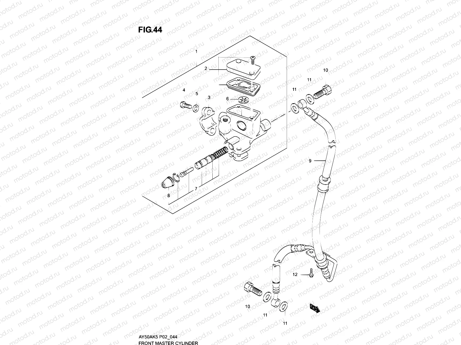 44 - FRONT MASTER CYLINDER