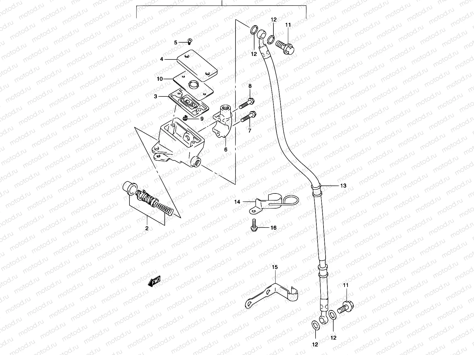 44 - FRONT MASTER CYLINDER