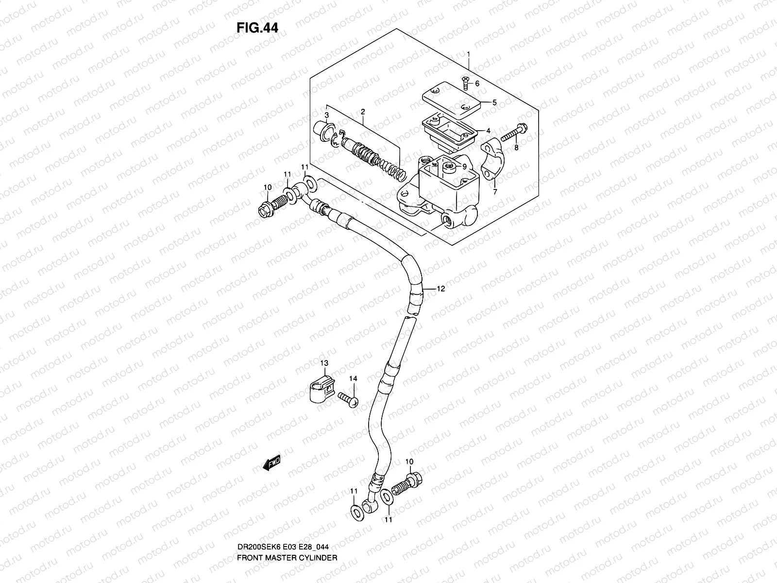 44 - FRONT MASTER CYLINDER