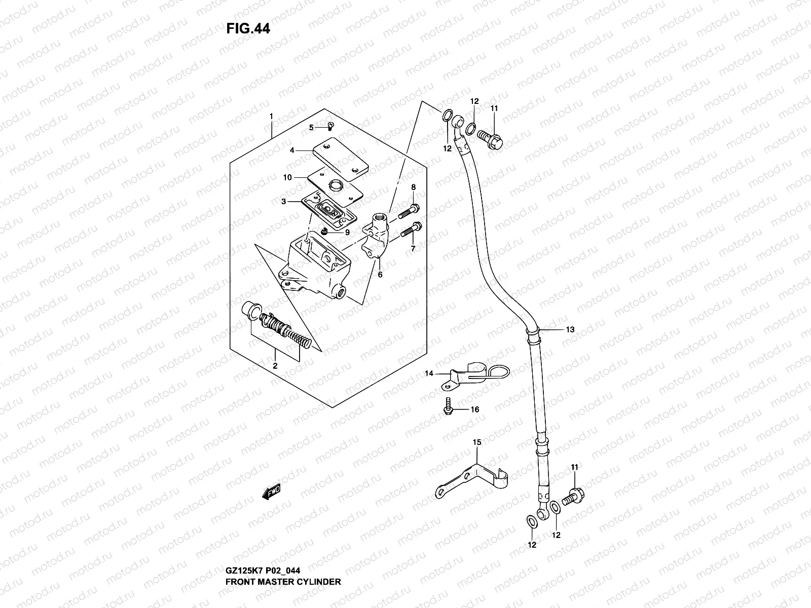 44 - FRONT MASTER CYLINDER