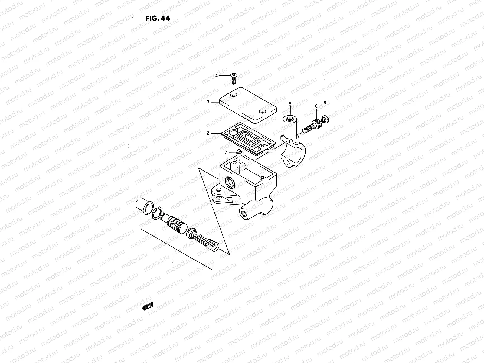44 - FRONT MASTER CYLINDER (LS650FG/FJ/FK)