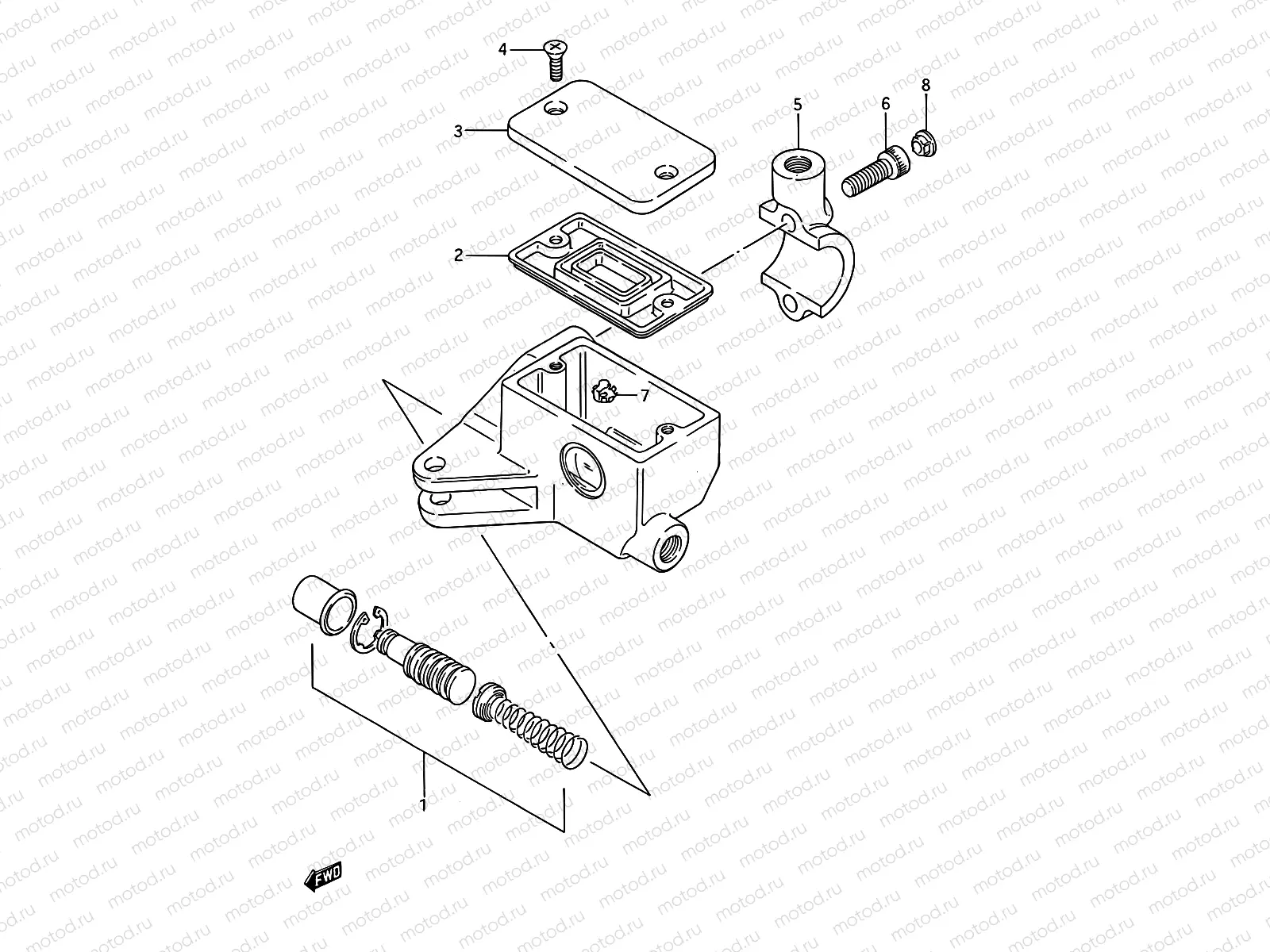 44 - FRONT MASTER CYLINDER (LS650PG/PJ/PK/PL,MODEL M/N/P)