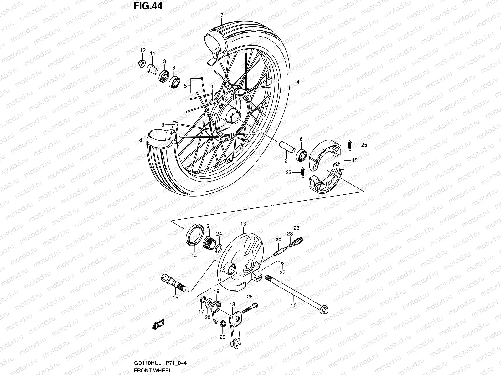 44 - FRONT WHEEL