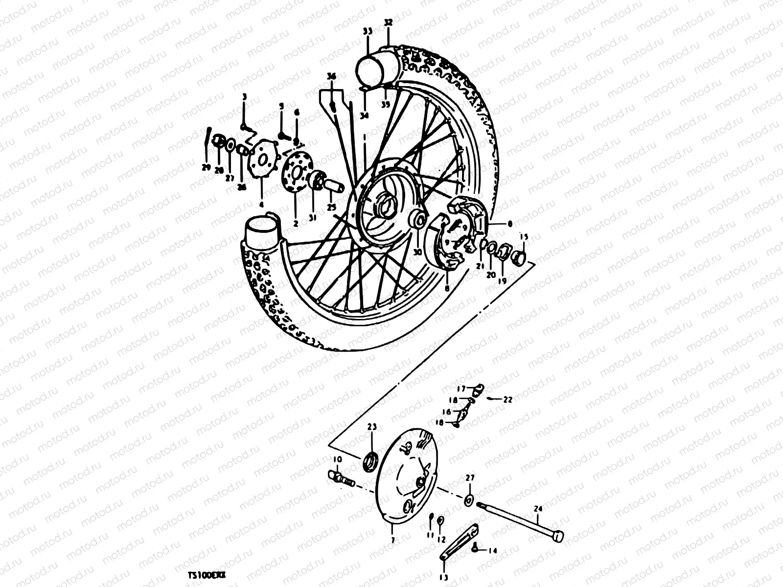 44 - FRONT WHEEL