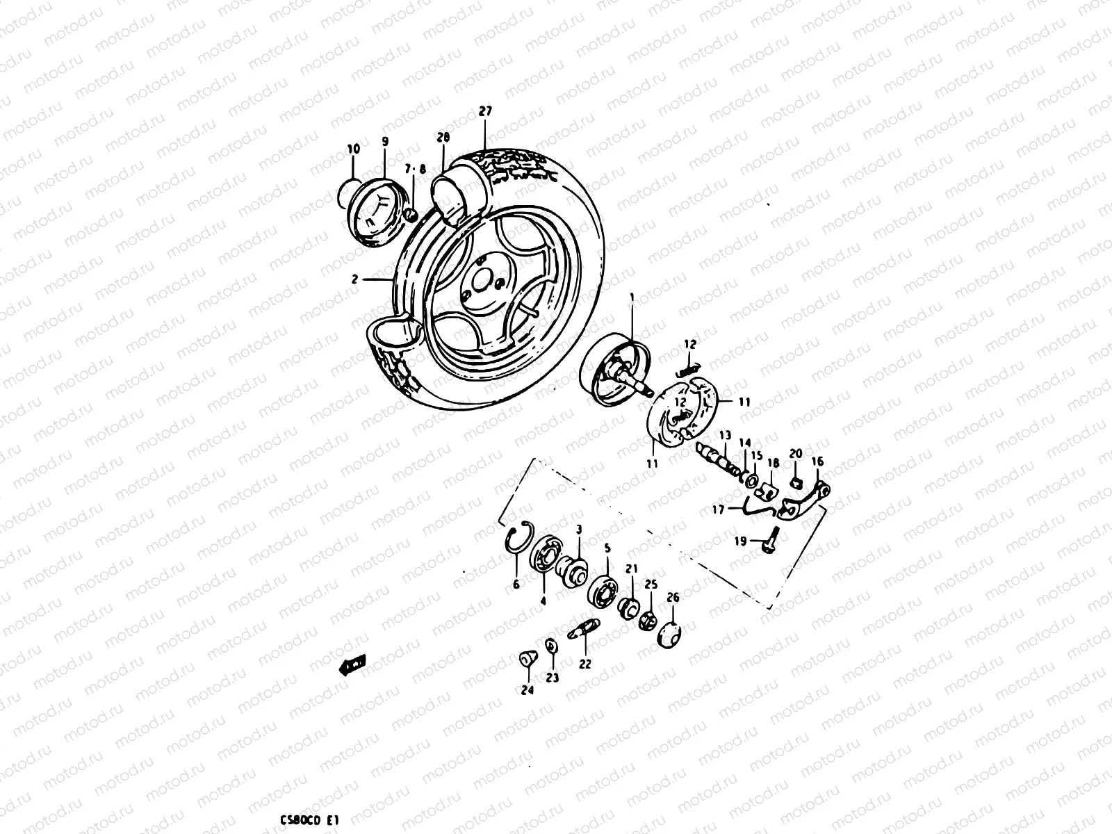 44 - FRONT WHEEL