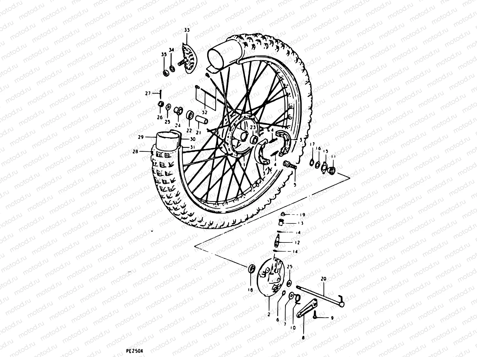 44 - FRONT WHEEL