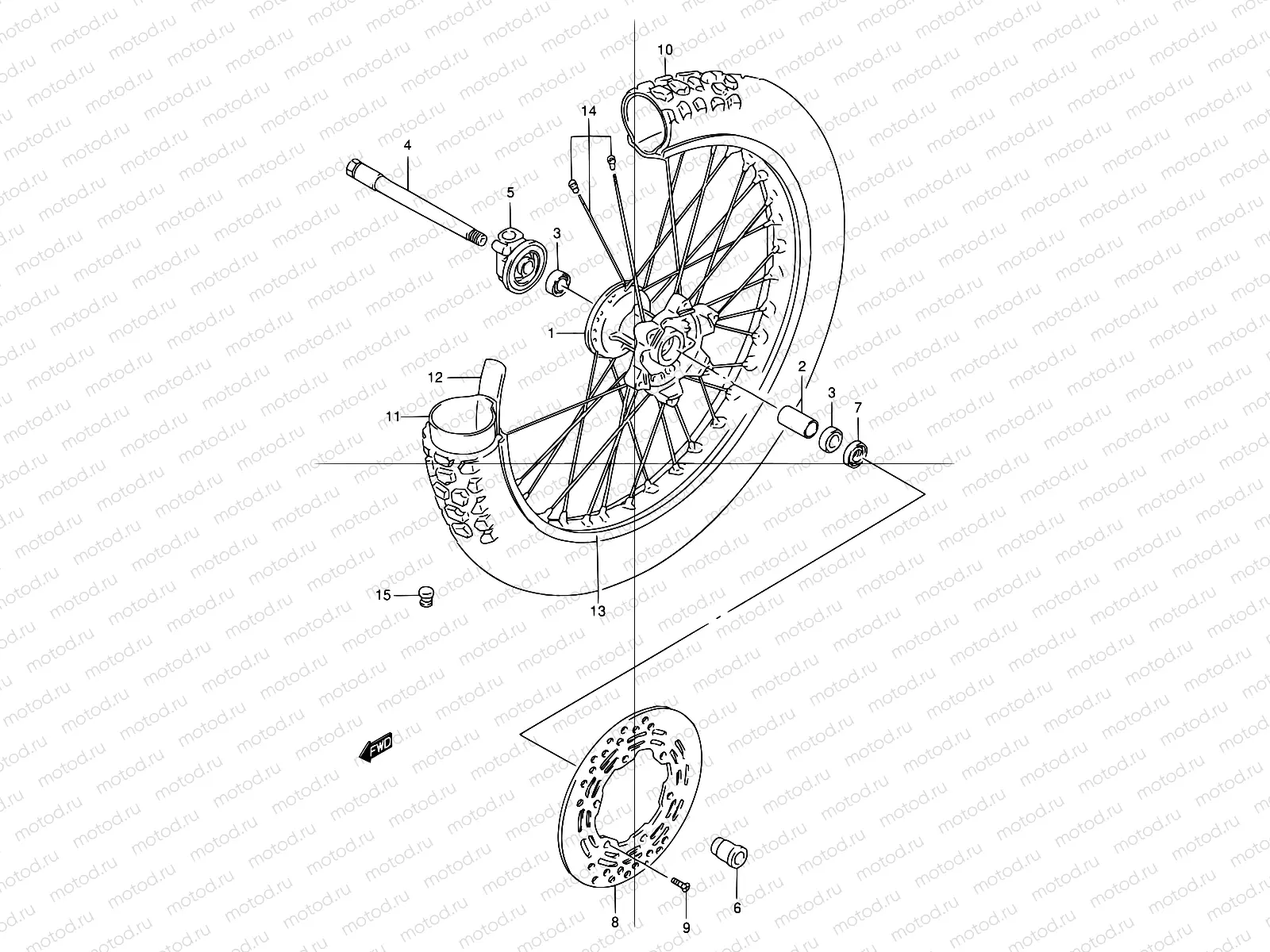 44 - FRONT WHEEL