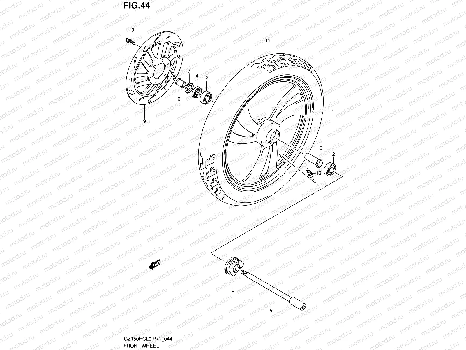 44 - FRONT WHEEL