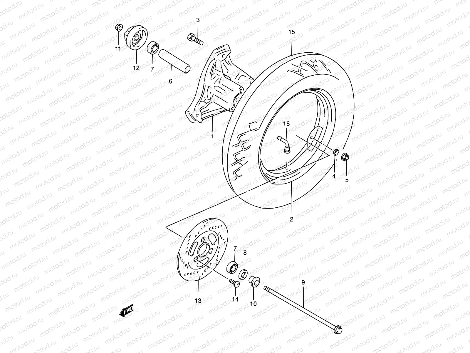 44 - FRONT WHEEL