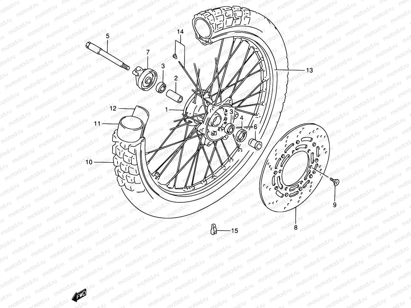 44 - FRONT WHEEL