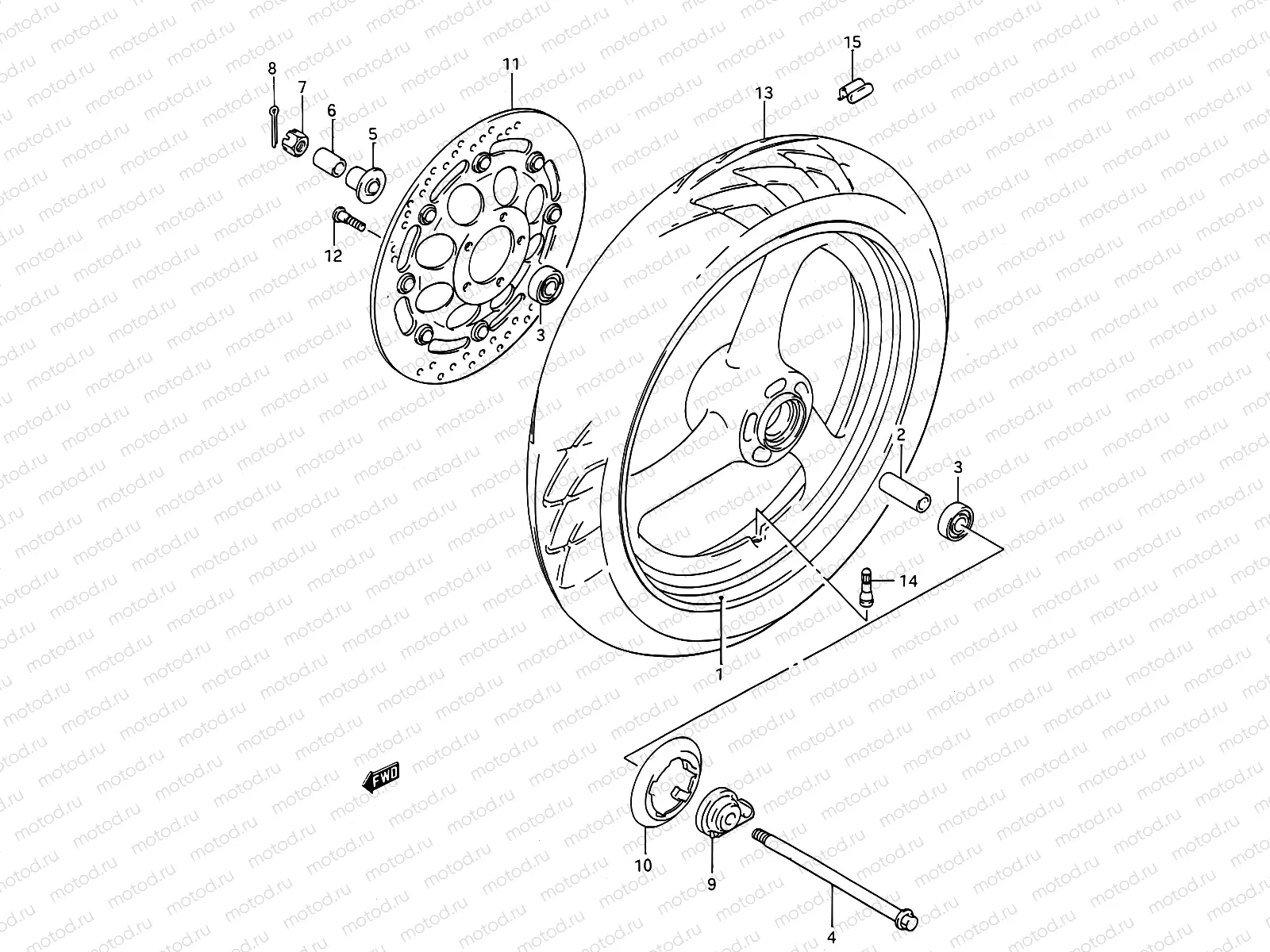 44 - FRONT WHEEL