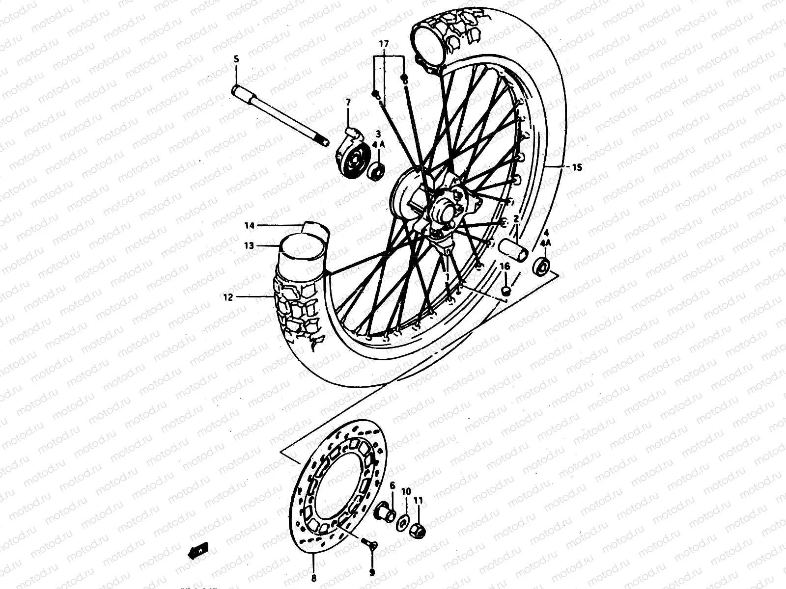 44 - FRONT WHEEL
