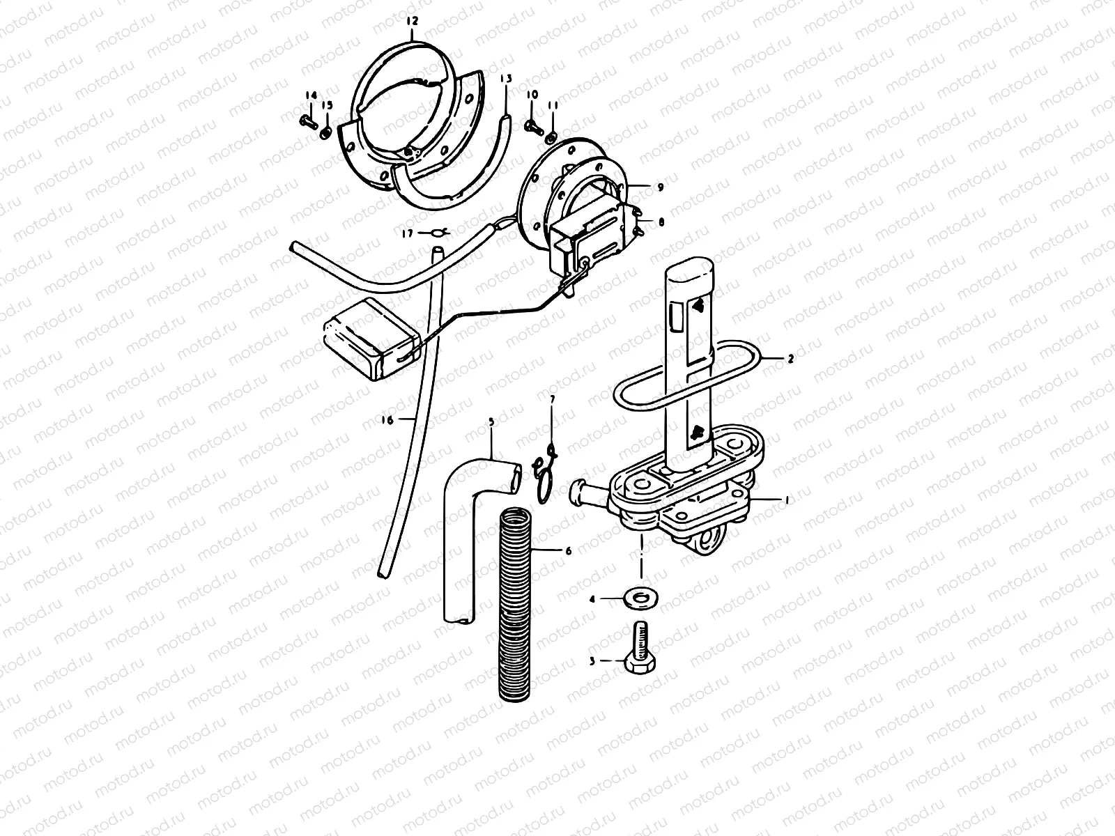 44 - FUEL COCK - FUEL GAUGE