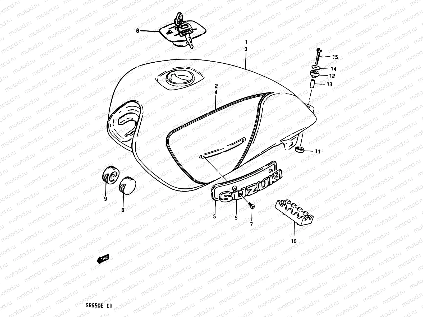 44 - FUEL TANK (GR650XD)