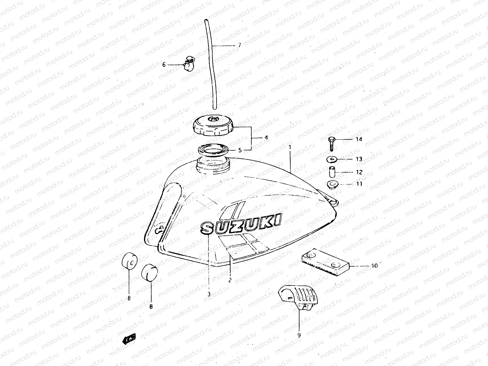 44 - FUEL TANK (MODEL E)