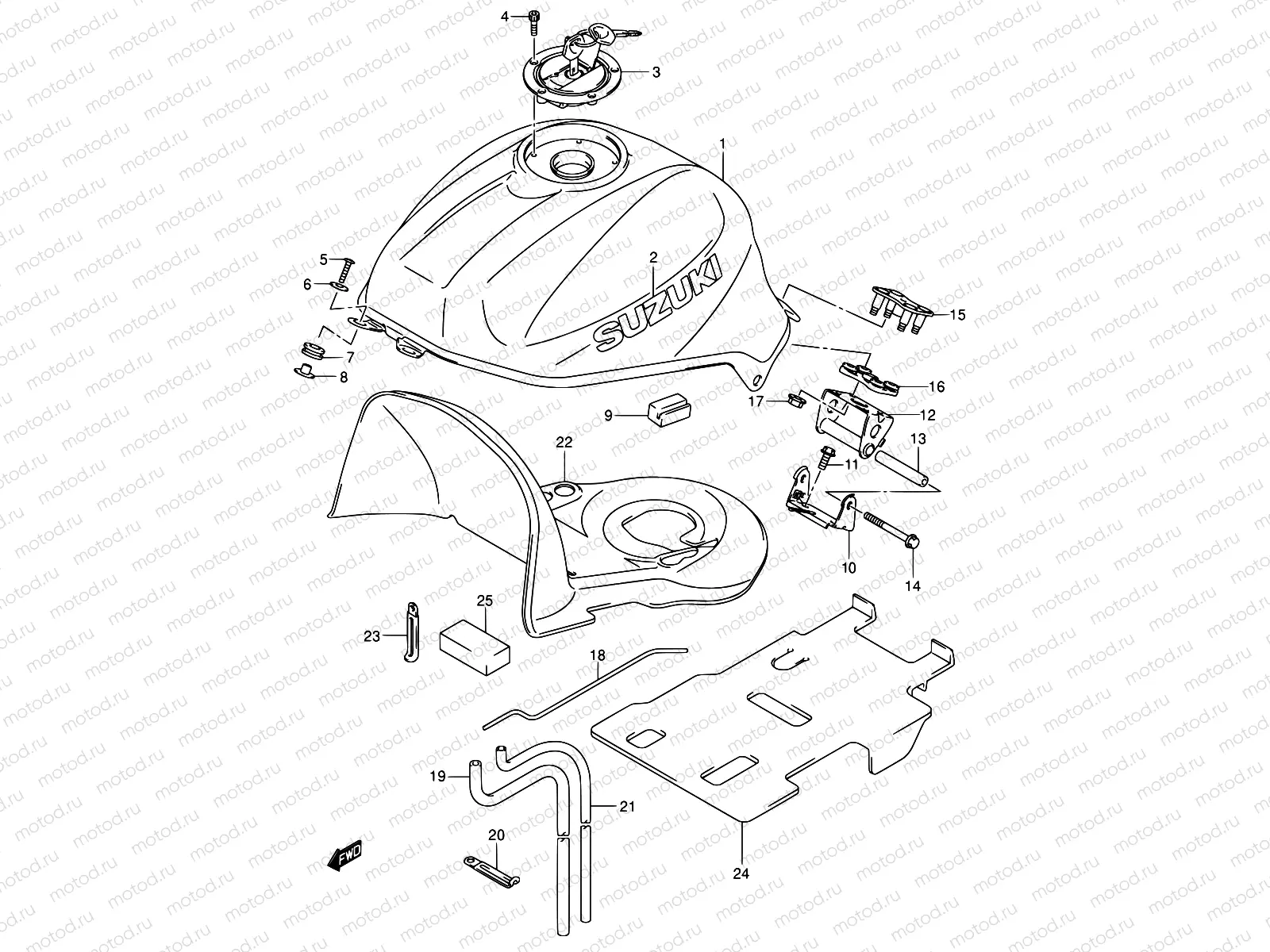 44 - FUEL TANK (MODEL K3)