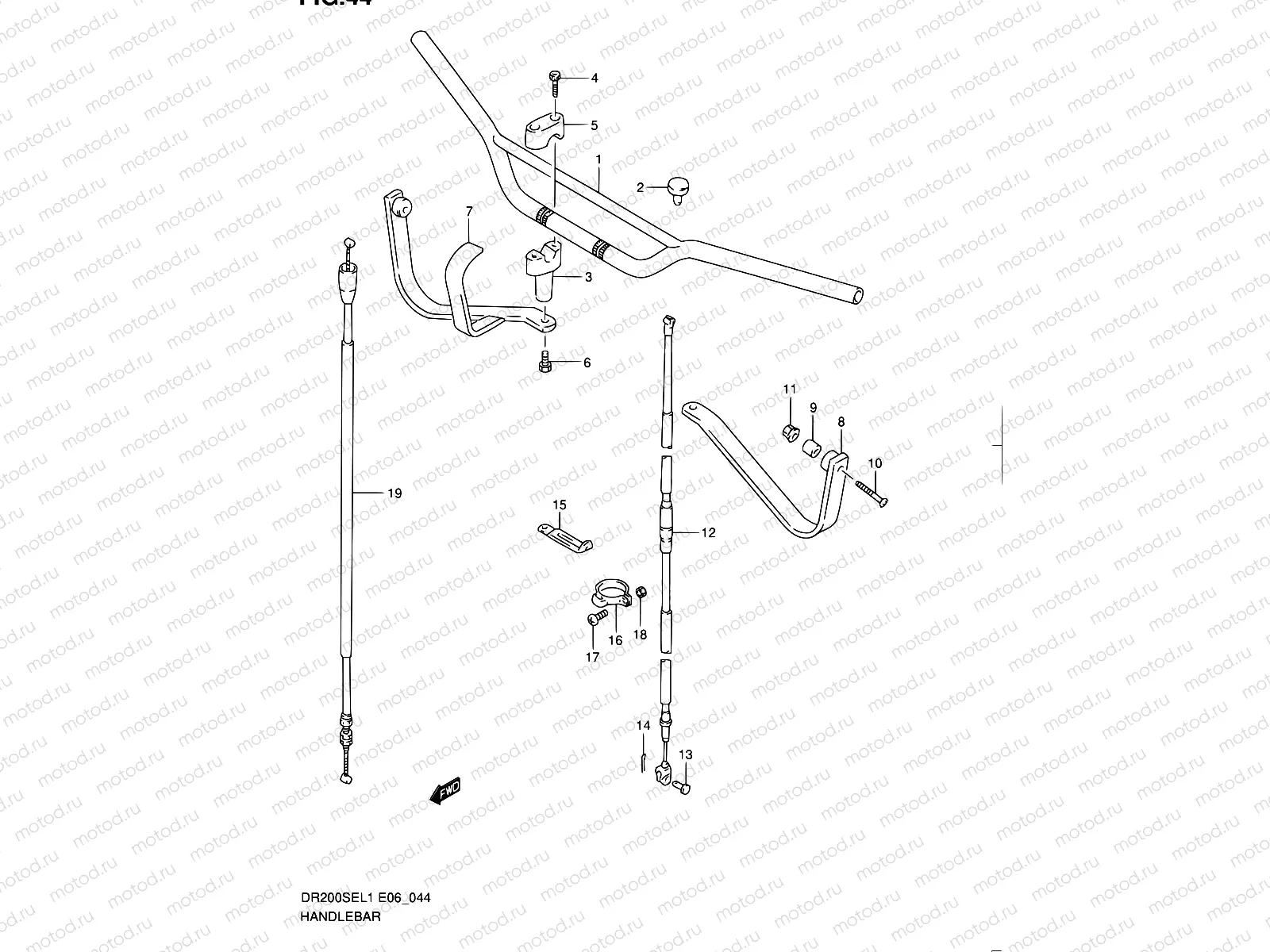 44 - HANDLE BAR (DR200SEL1 E24)