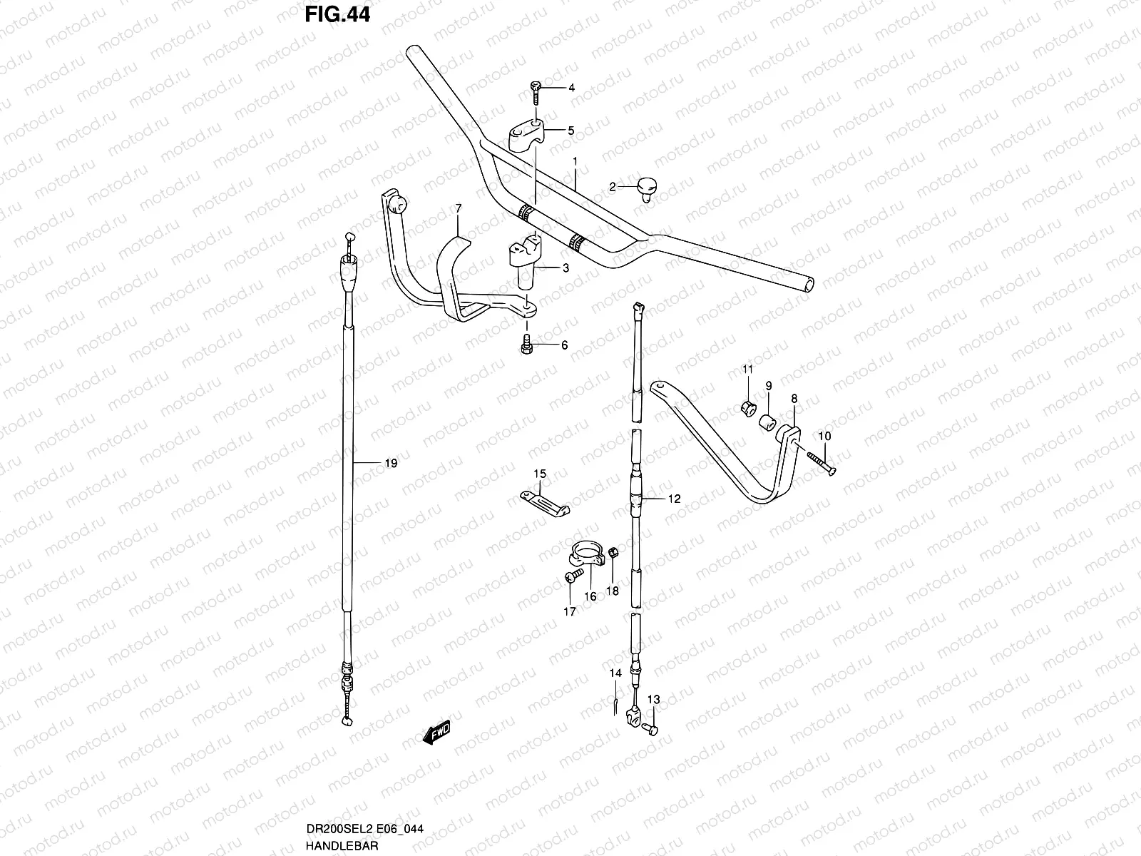 44 - HANDLE BAR (DR200SEL2 E24)