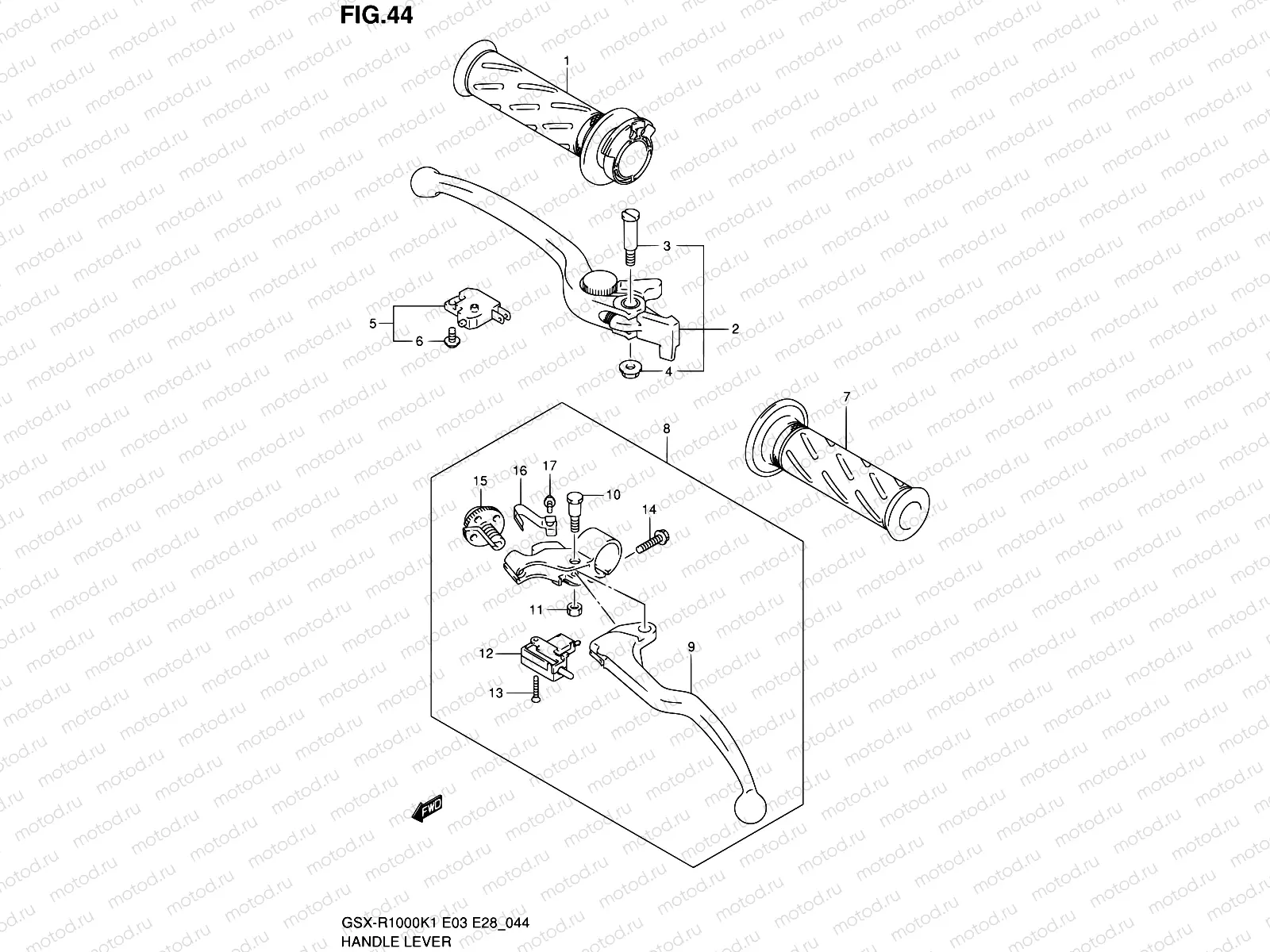 44 - HANDLE LEVER