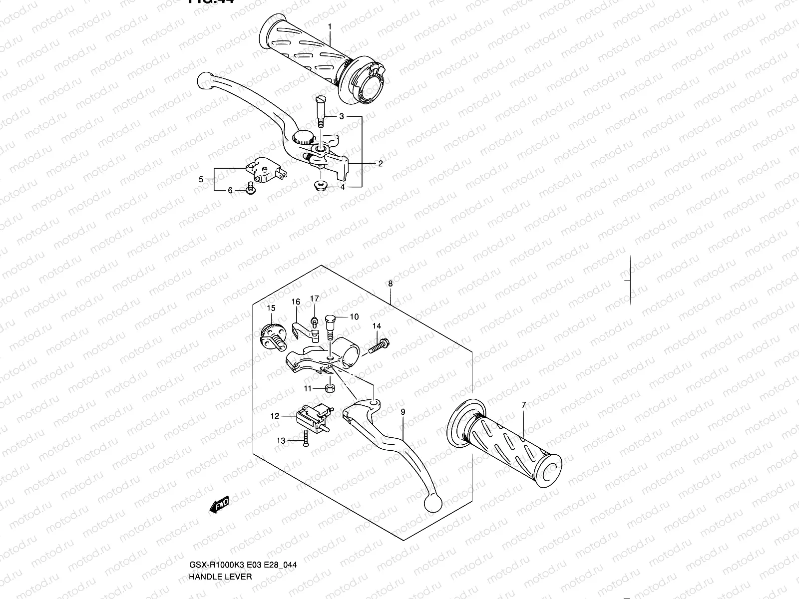 44 - HANDLE LEVER