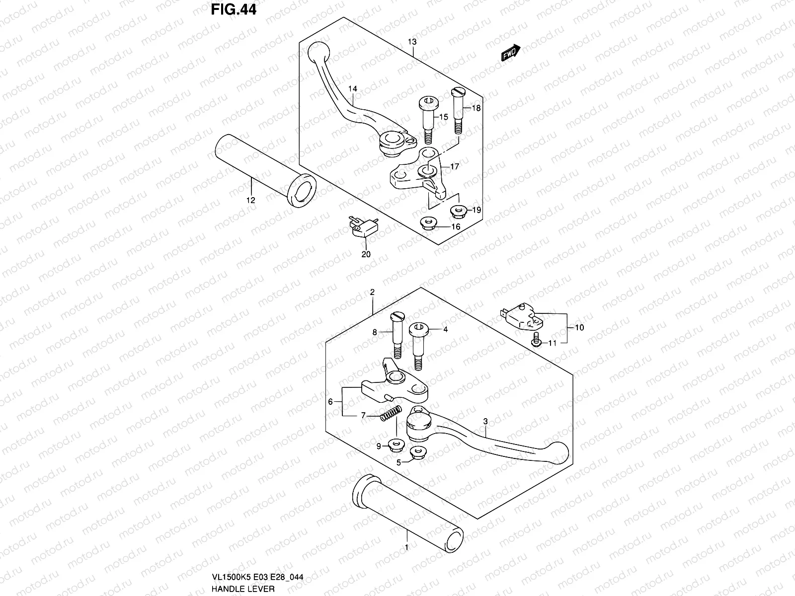 44 - HANDLE LEVER (MODEL K5/K6)