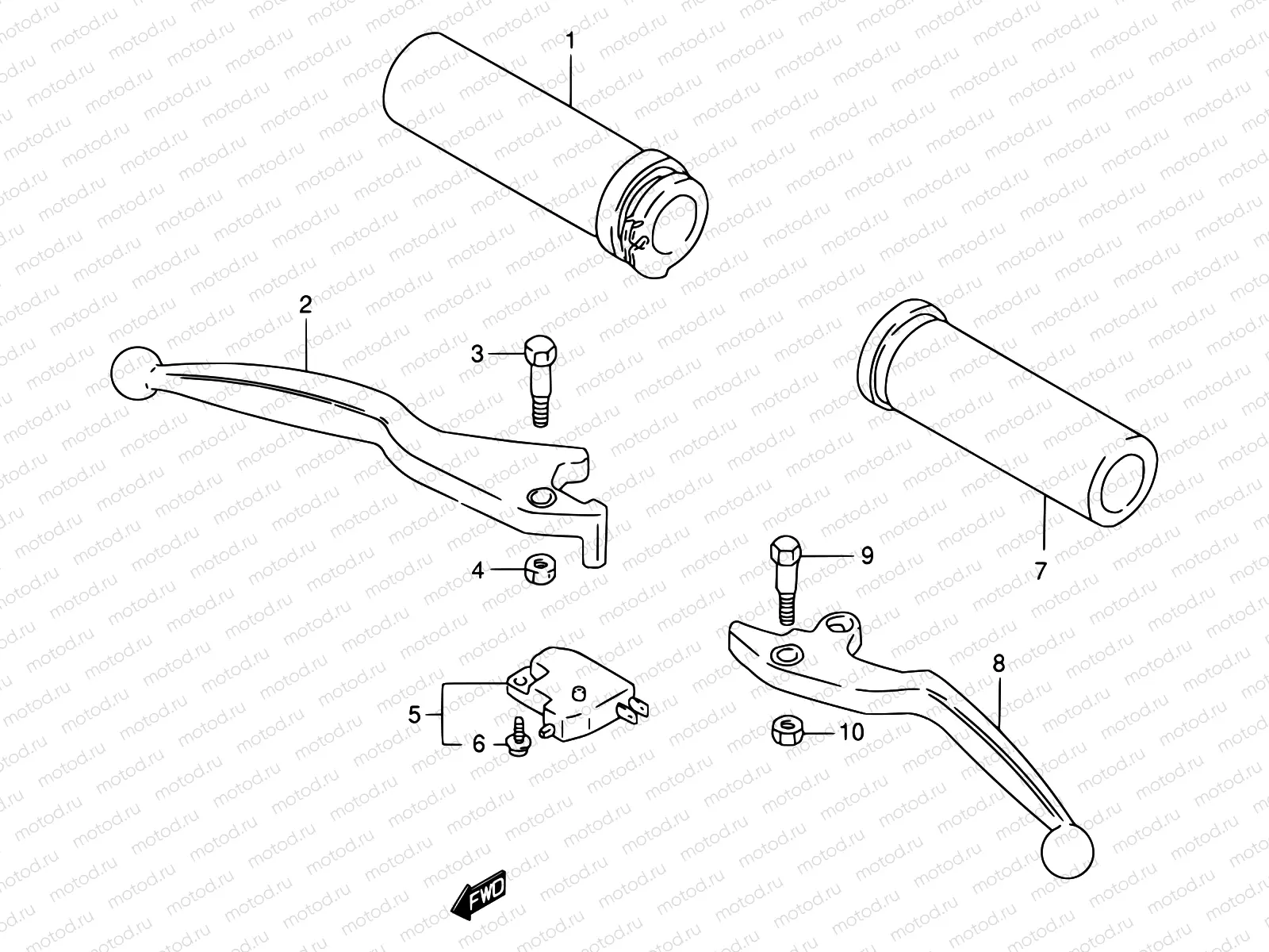 44 - HANDLE LEVER (MODEL N/P/R)