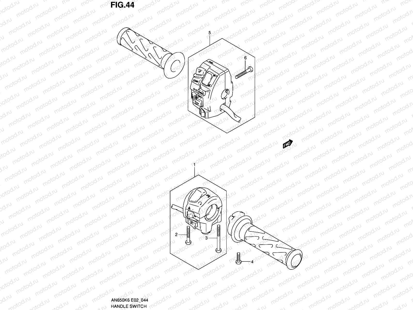 44 - HANDLE SWITCH (AN650K6/K7/K8/K9/L0)