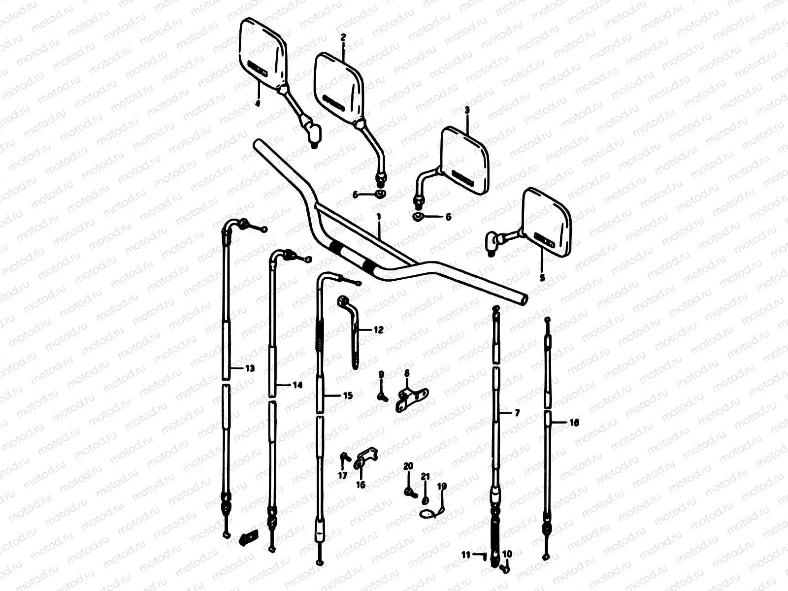 44 - HANDLEBAR-CABLE