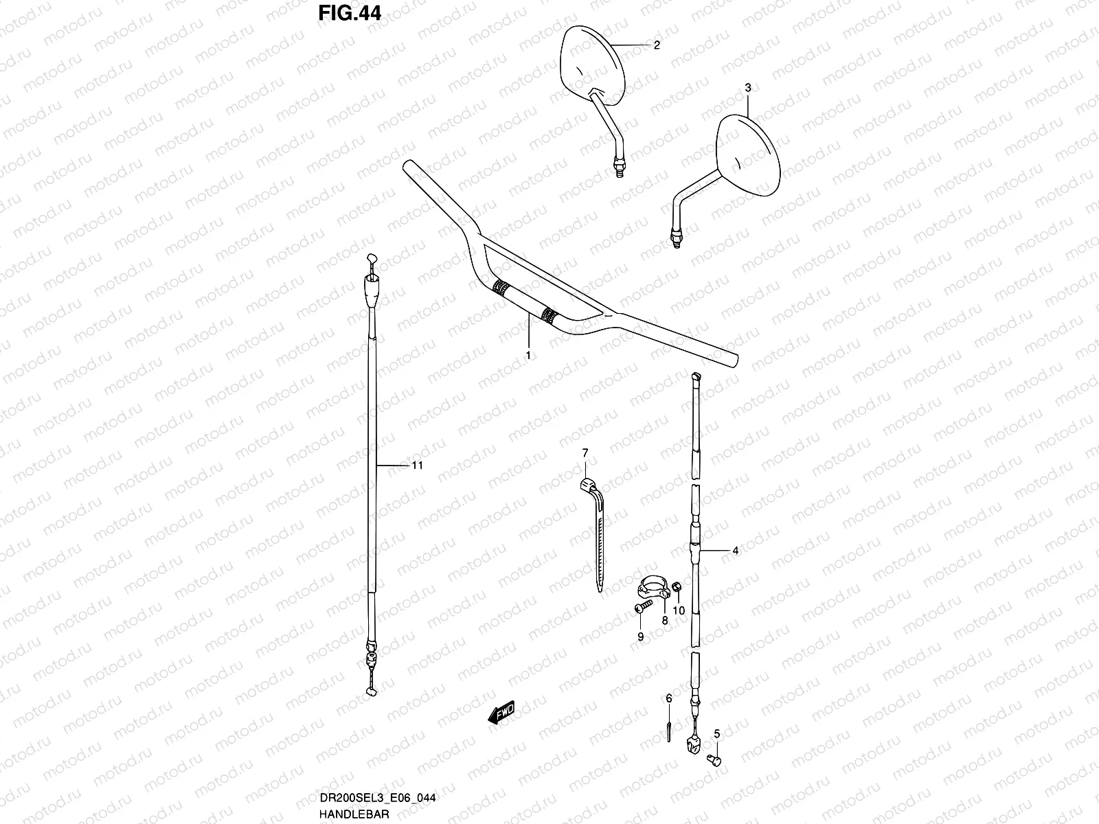 44 - HANDLEBAR (DR200SEL3 E06)