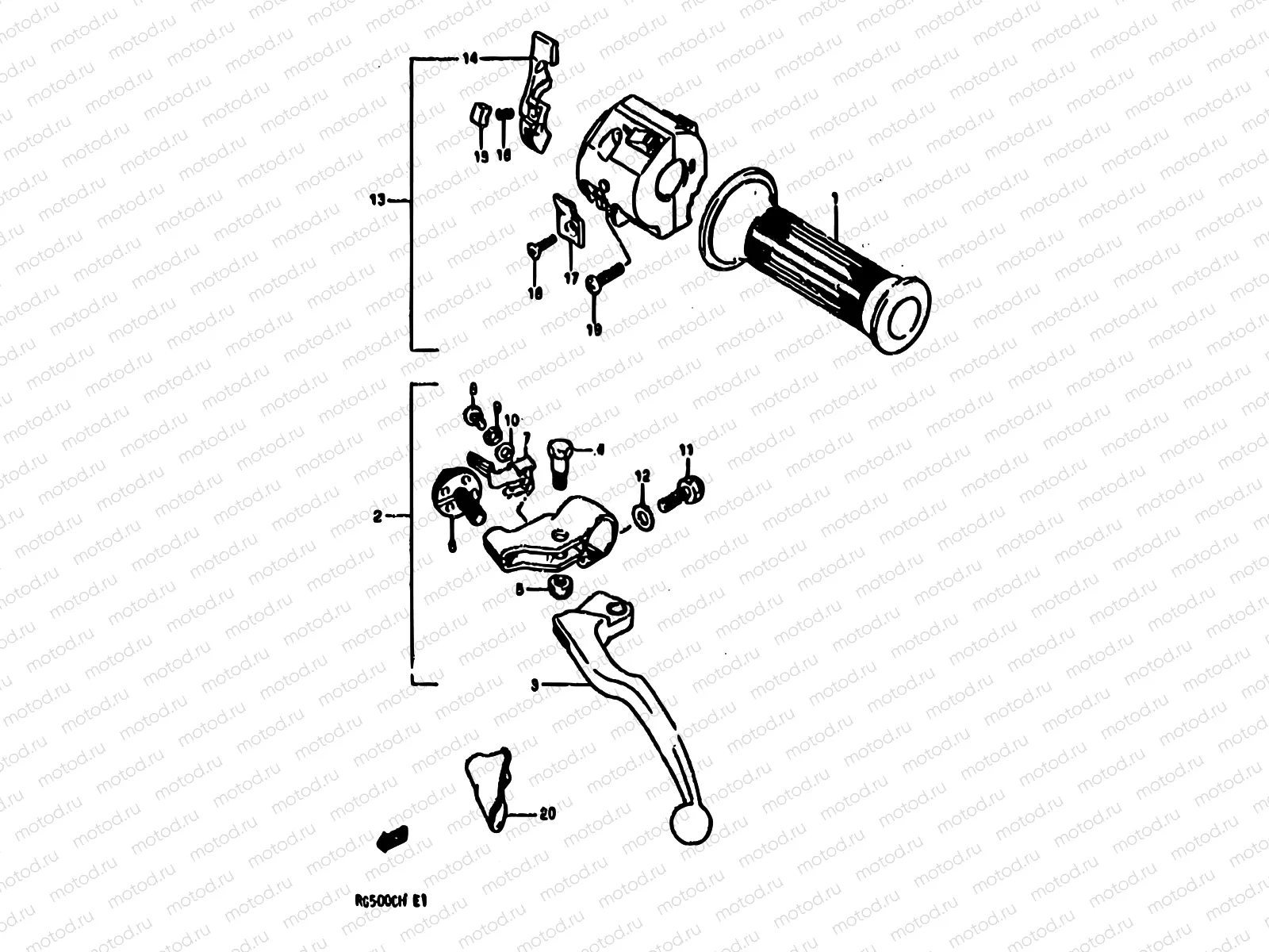 44 - LEFT HANDLE SWITCH (MODEL G)